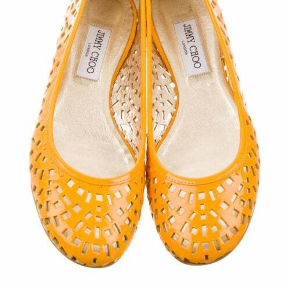 Jimmy Choo Yellow Flats